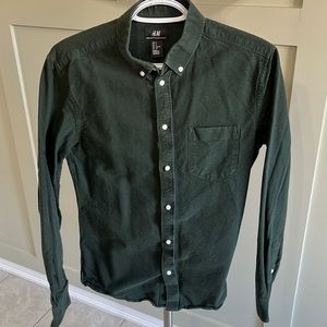 H&M Men’s Dark Green Oxford